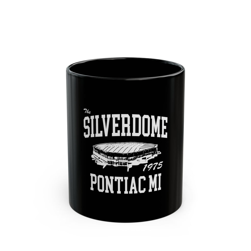 SIlverdome Stadium Logo Retro Black Mug (11oz, 15oz)