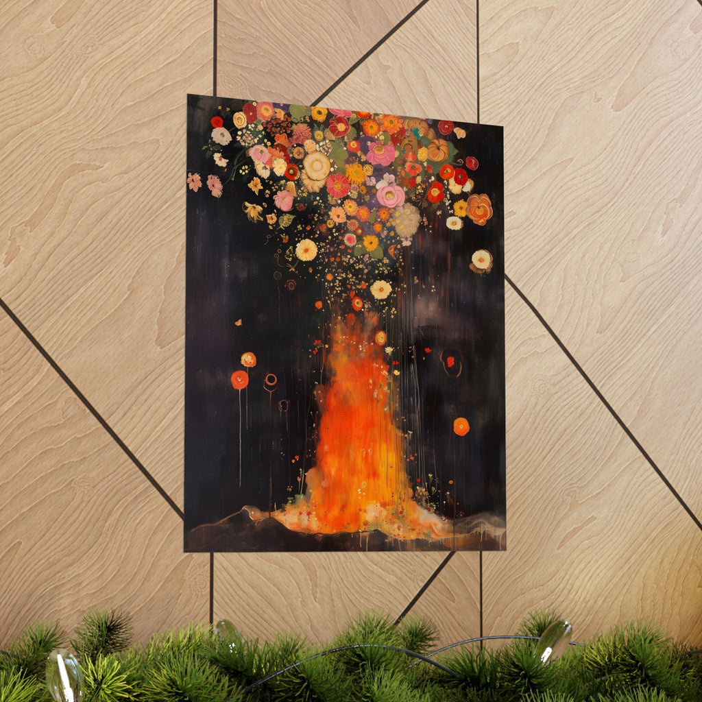 Floral Eruption Matte Vertical Poster — Wall Art