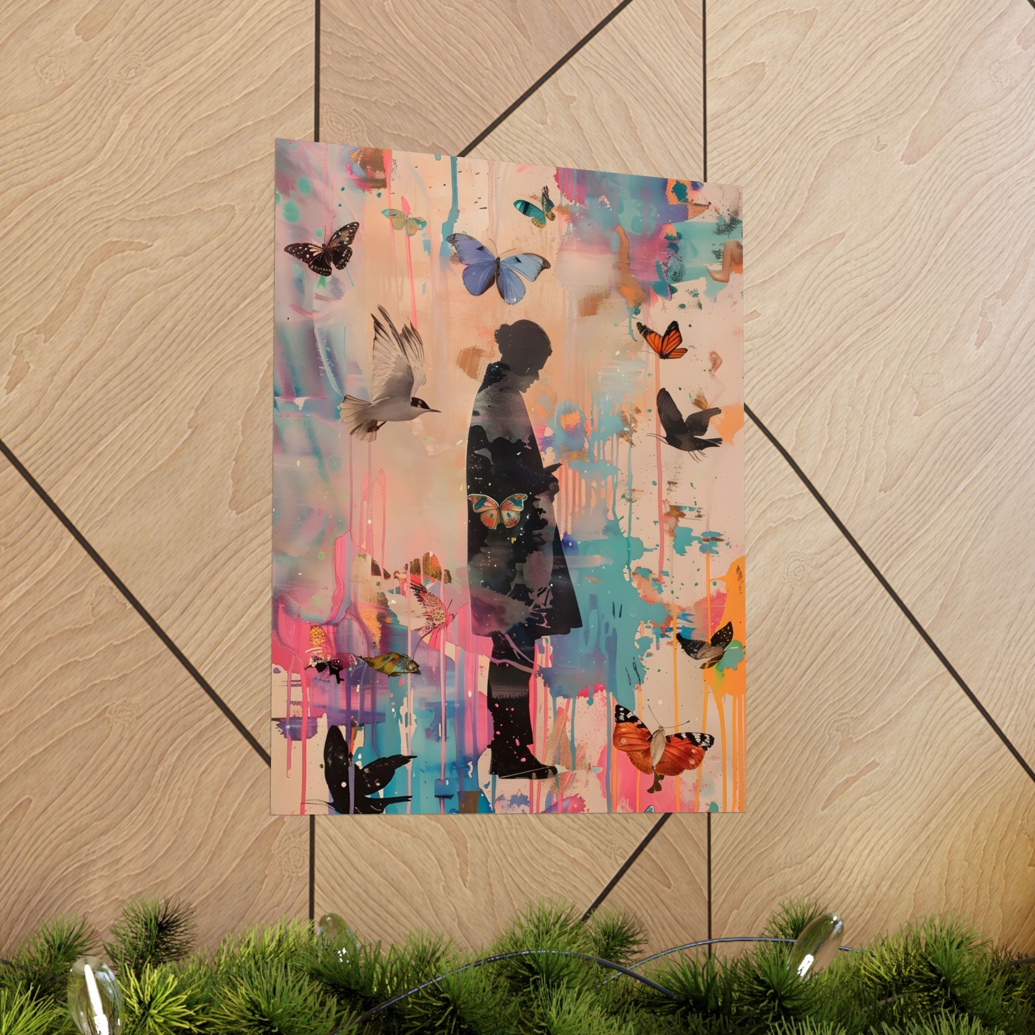 Whispers of Transformation Matte Vertical Poster — Vintage 70s Style Wall Art