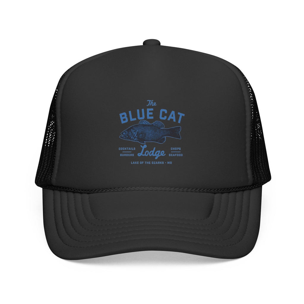 Blue Cat Retro Cap – Vintage Arch Logo Mesh Hat