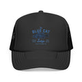 Blue Cat Retro Cap – Vintage Arch Logo Mesh Hat