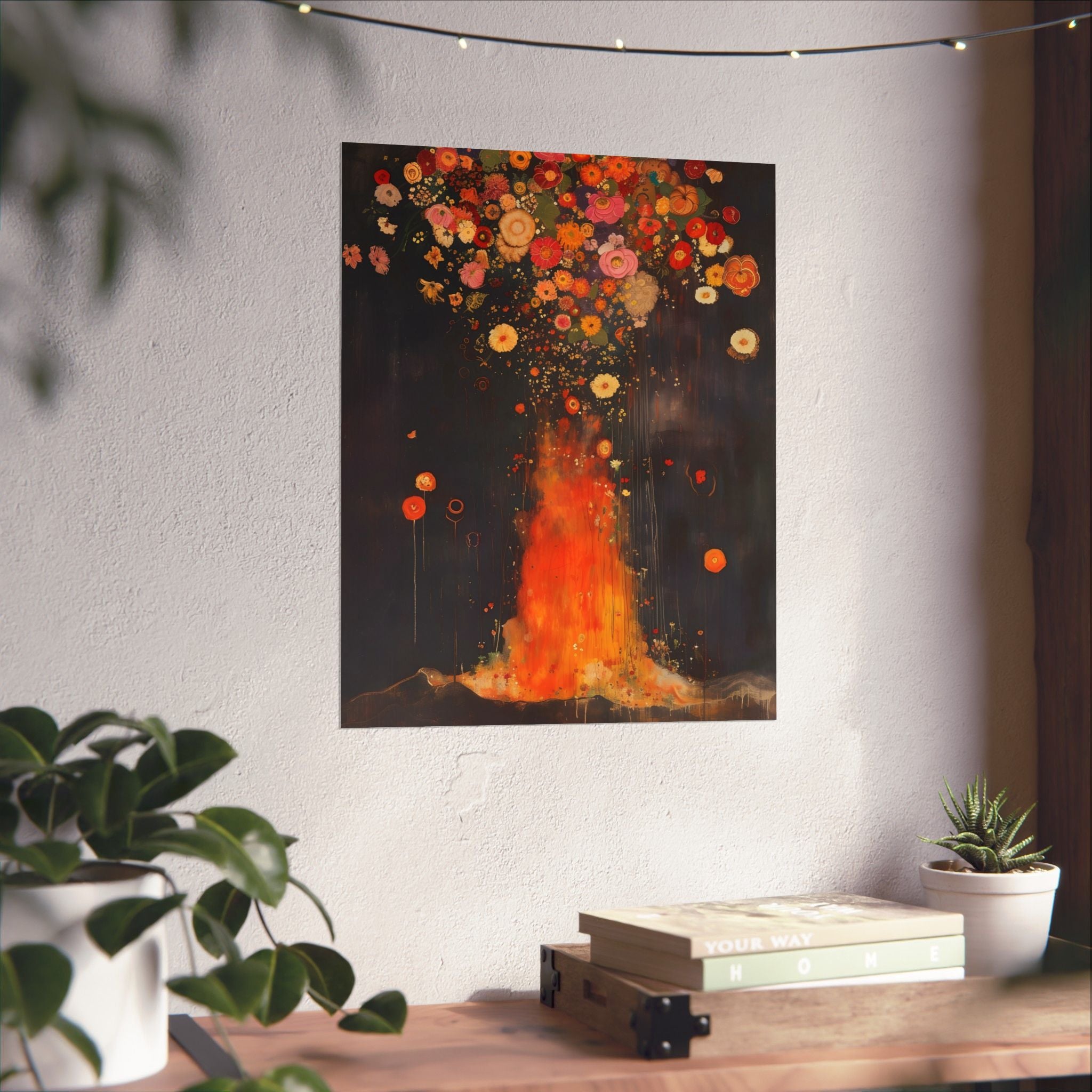 Floral Eruption Matte Vertical Poster — Wall Art