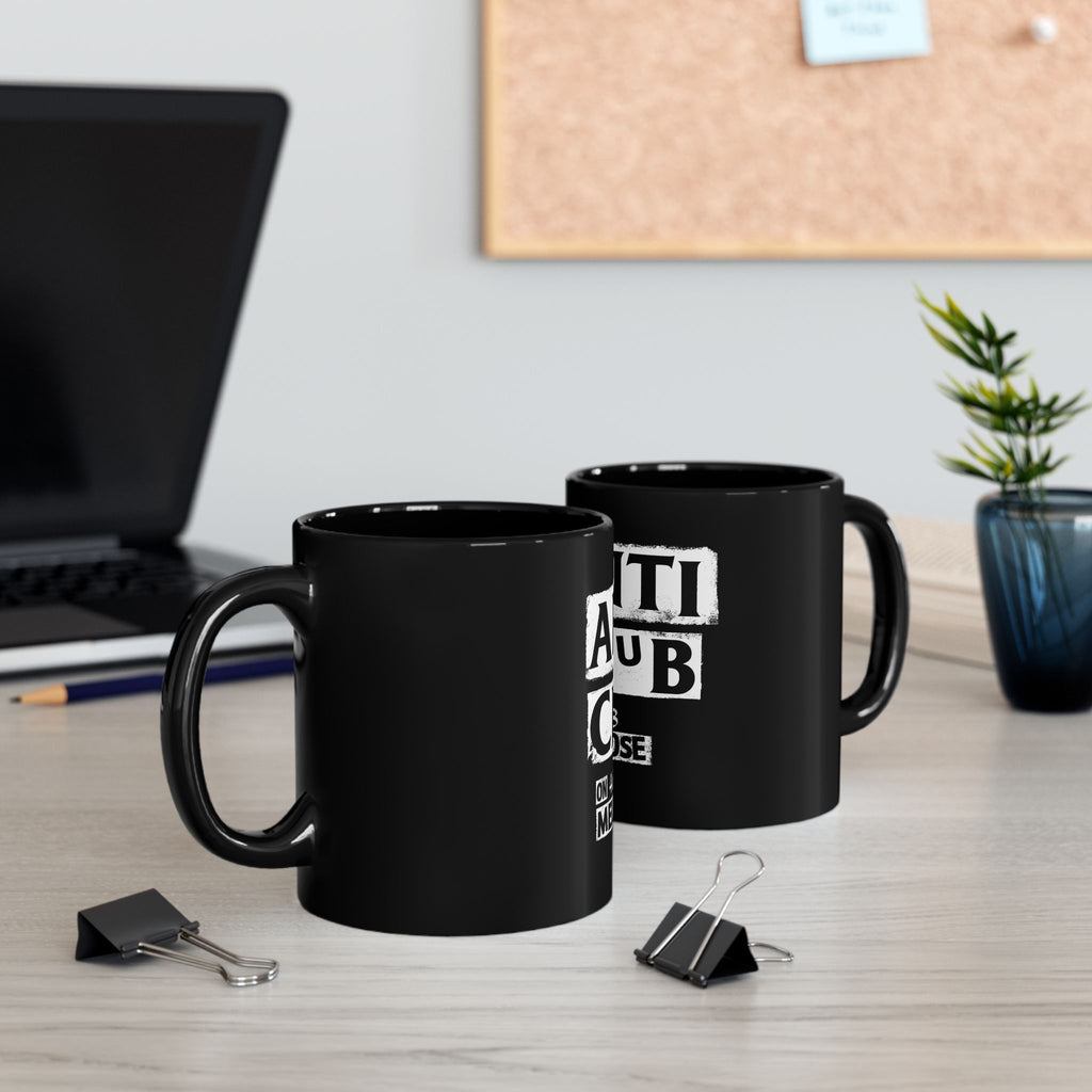 Anti Club Melrose Retro Black Mug (11oz, 15oz)