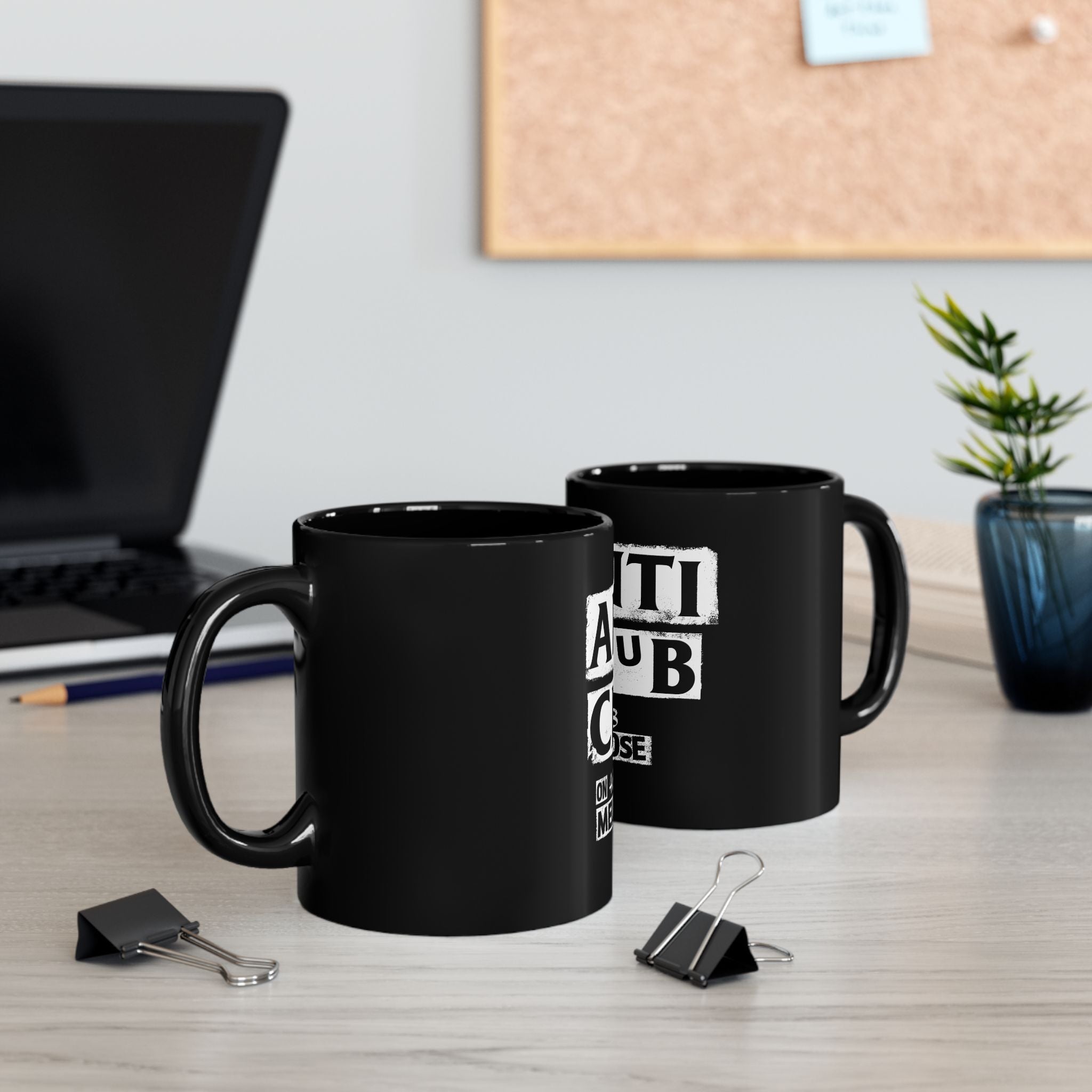 Anti Club Melrose Retro Black Mug (11oz, 15oz)