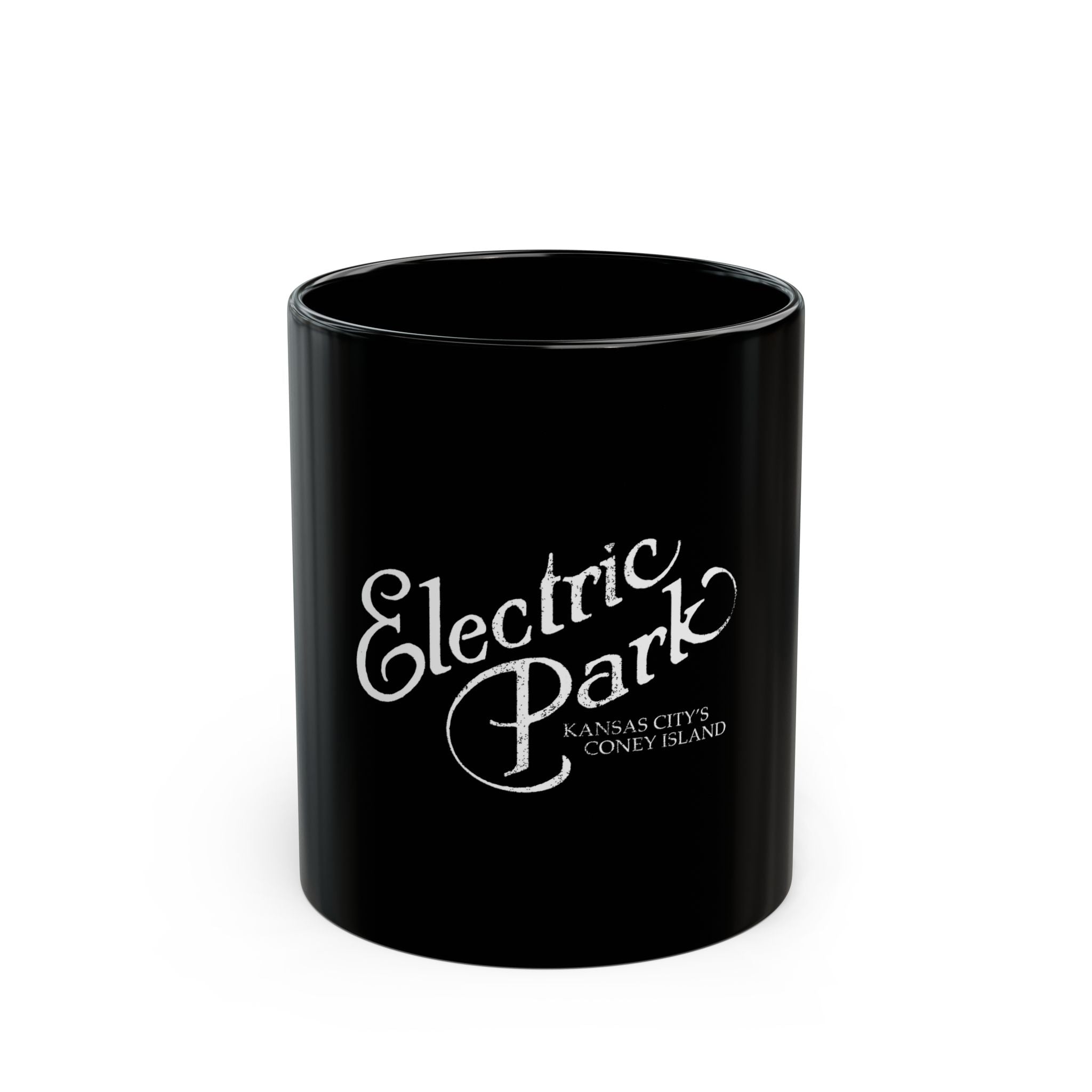 Electric Park Logo Retro Black Mug (11oz, 15oz)