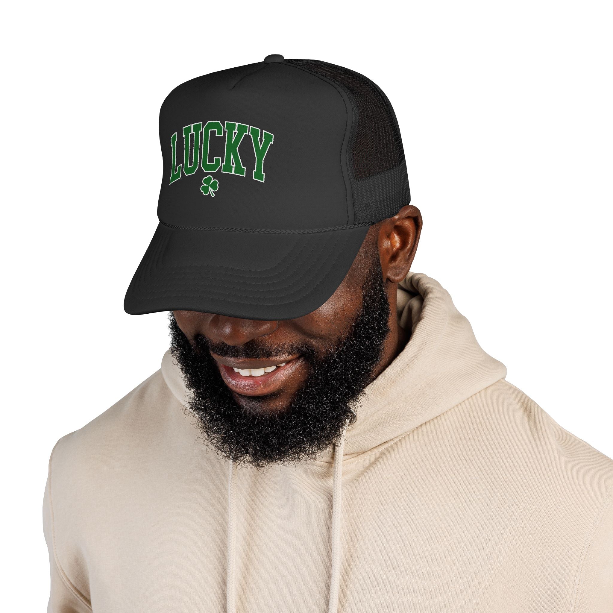Lucky Clover Retro Cap Logo – Vintage Arch Logo Mesh Hat