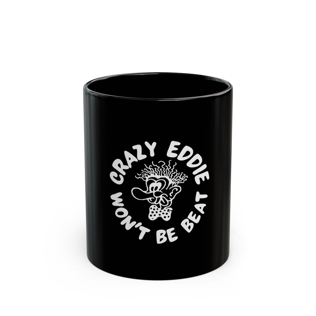 Crazy Eddie Logo Retro Black Mug (11oz, 15oz)