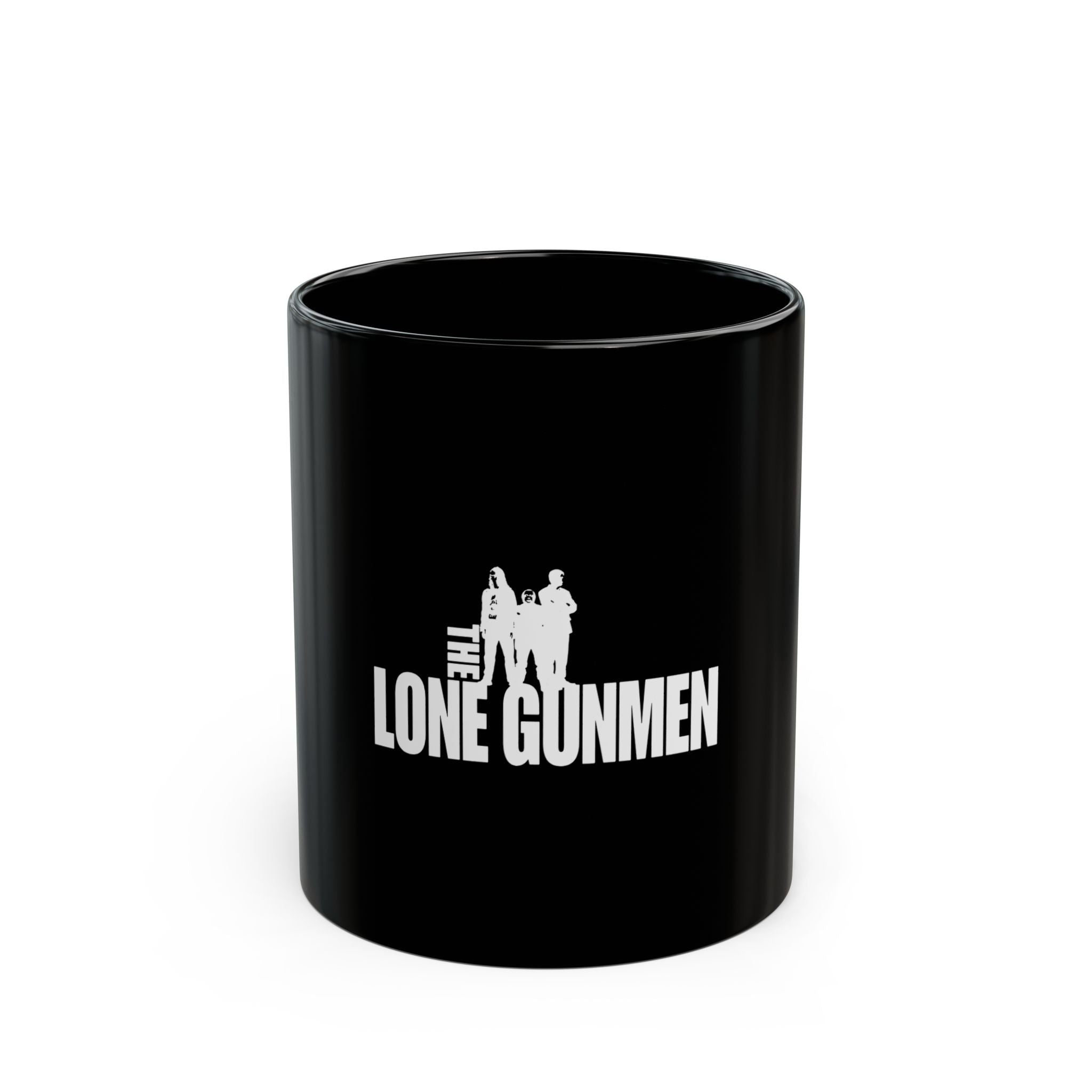 The Lone Gunmen Logo Retro Black Mug (11oz, 15oz)