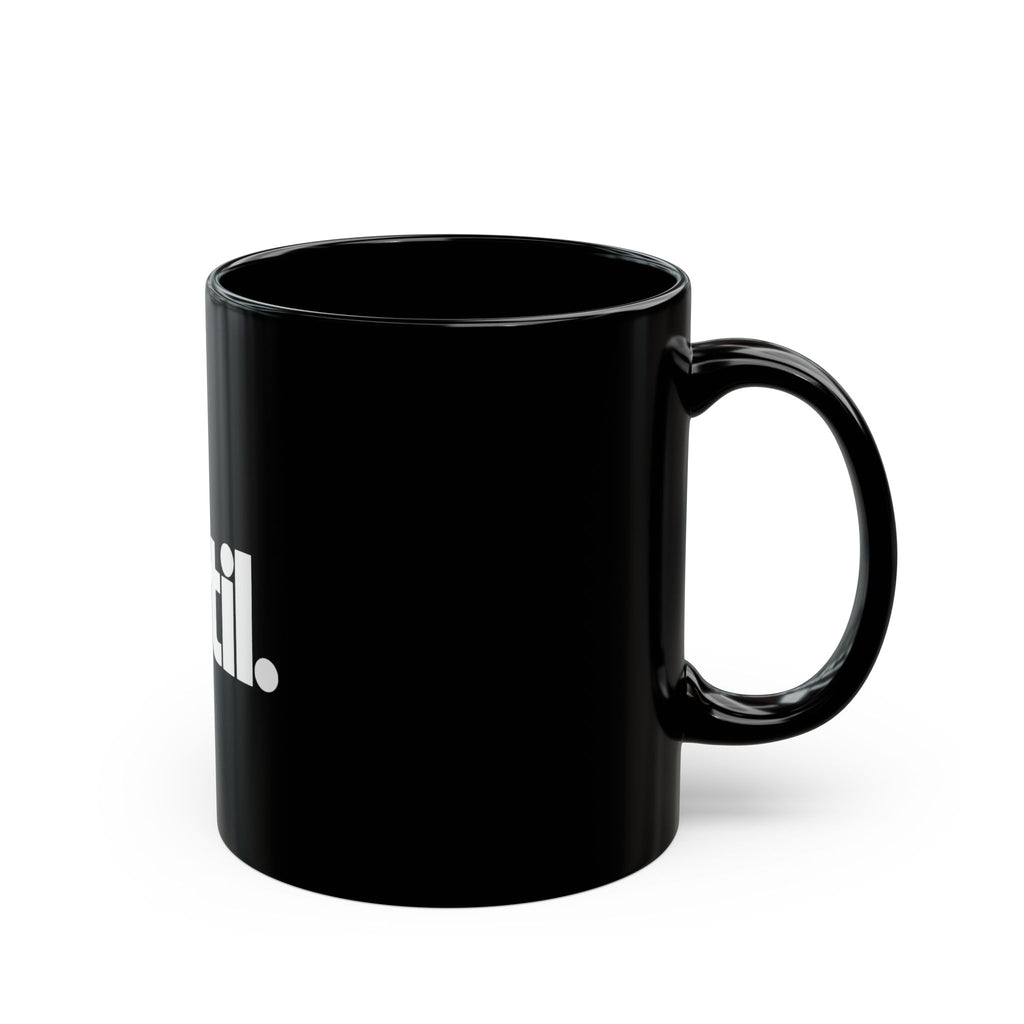 93 Til Rapper Record Logo Retro Black Mug (11oz, 15oz)