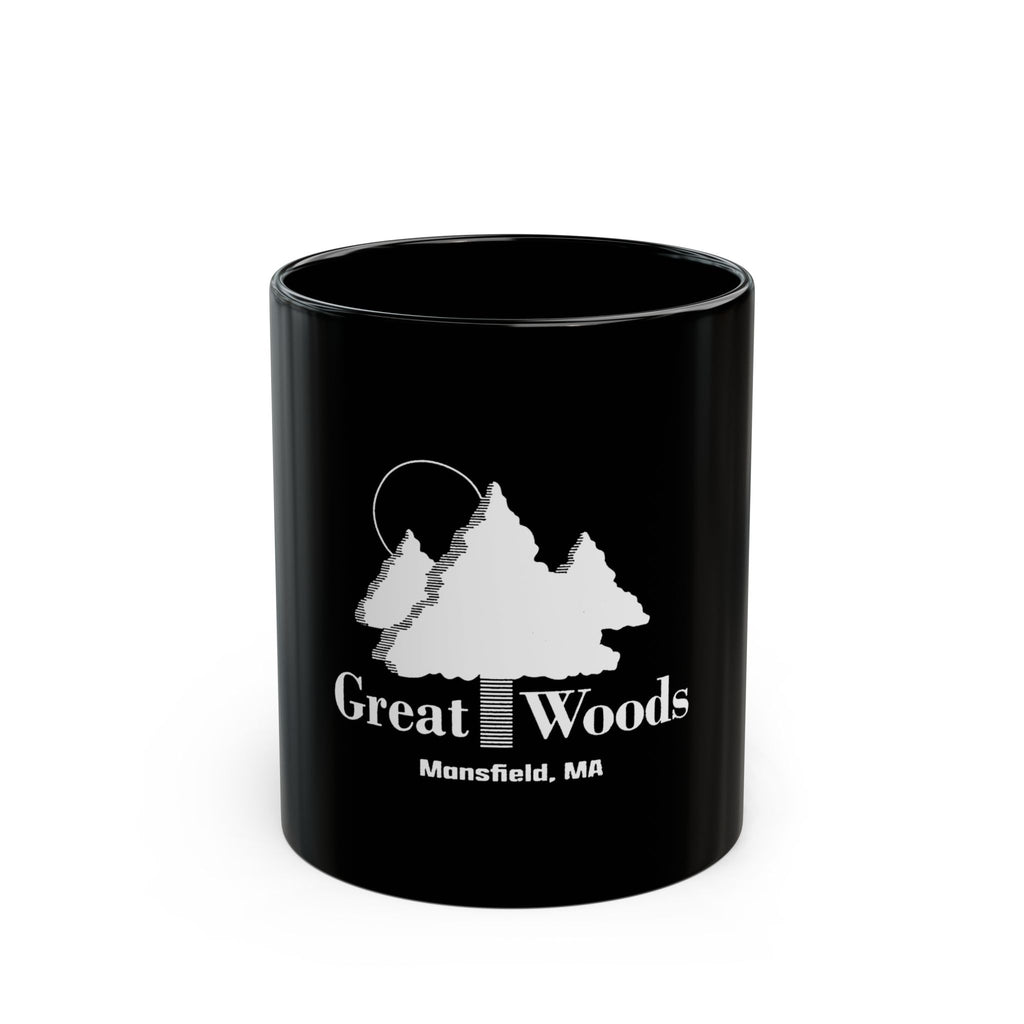 Great Woods Retro Logo Black Mug (11oz, 15oz)