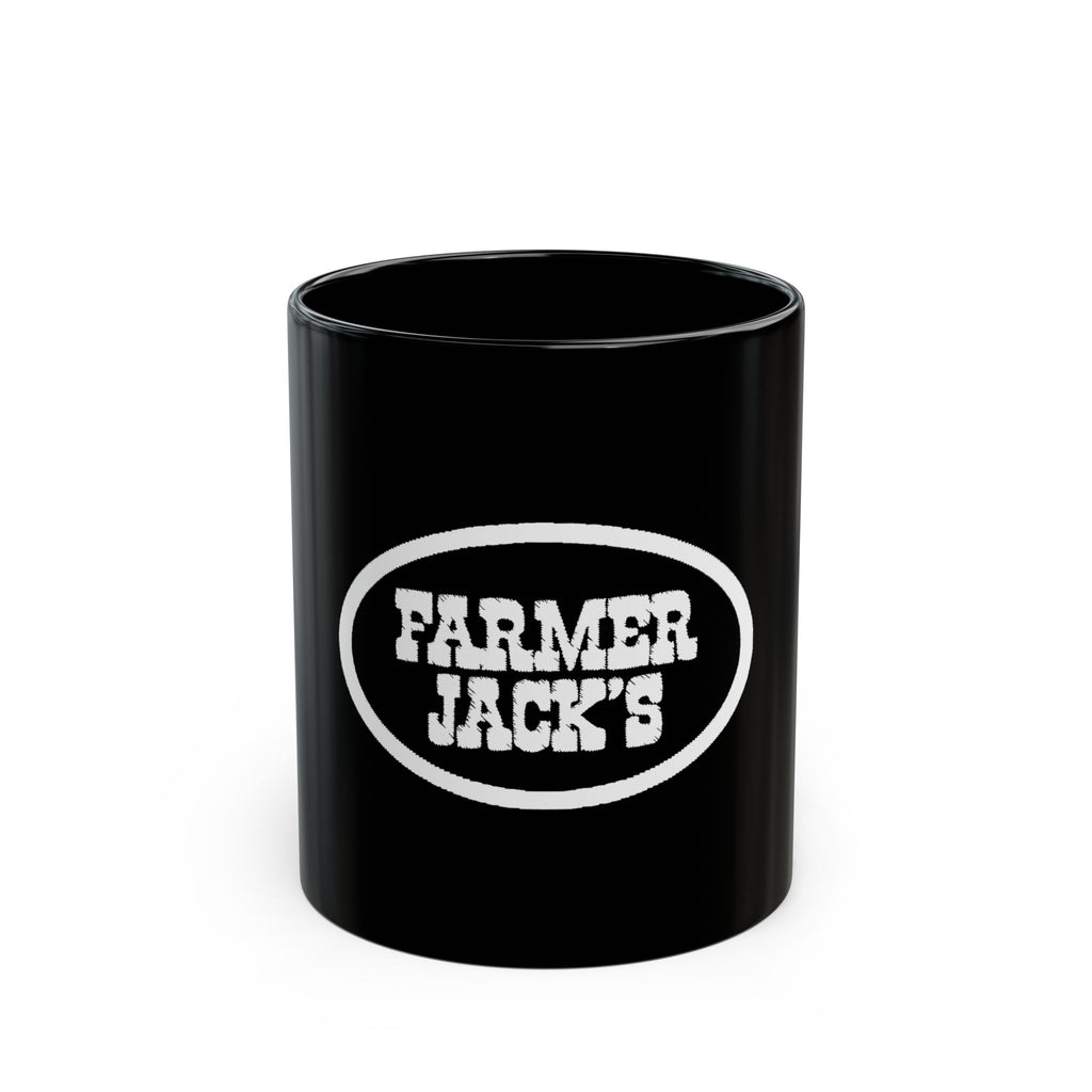 Farmer Jacks Logo Retro Black Mug (11oz, 15oz)