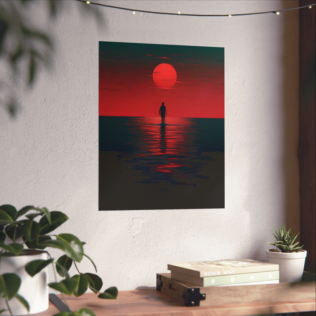 A Walk Through the End of the Day Matte Vertical Poster — Wall Art