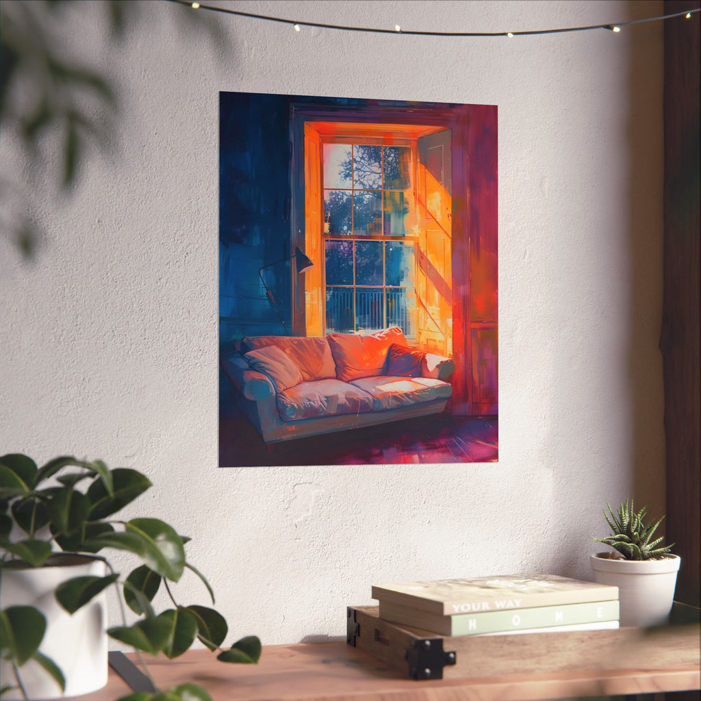 Home in the Morning Glow Matte Vertical Poster — Wall Art