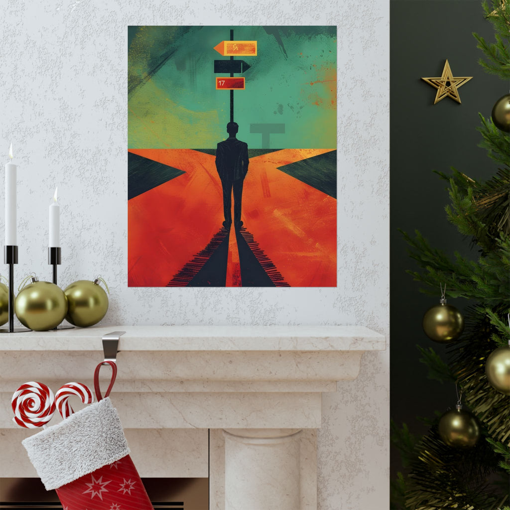 When Every Path Demands an Answer Matte Vertical Poster — Wall Art