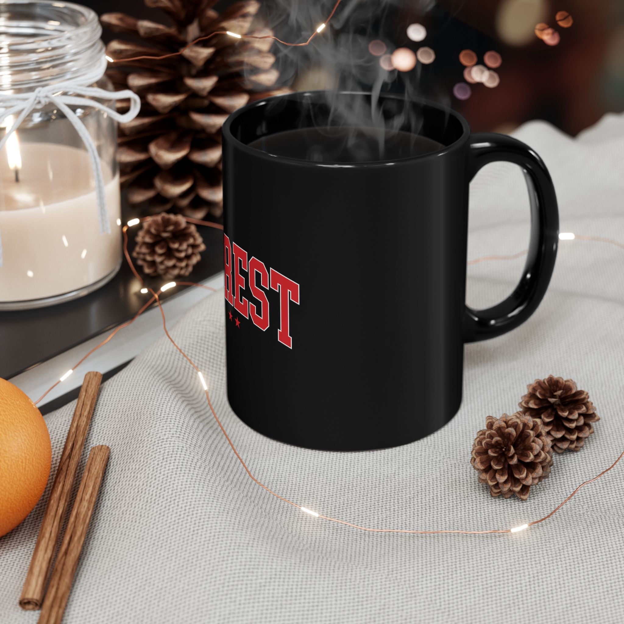 Forest Football Club Logo Black Mug (11oz, 15oz)