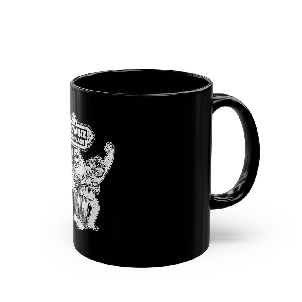 Showbiz Pizza Logo Retro Black Mug (11oz, 15oz)