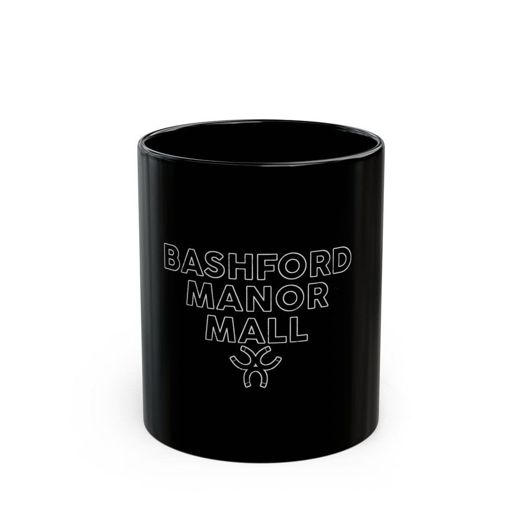 Bashford Manor Mall Logo Retro Black Mug (11oz, 15oz)