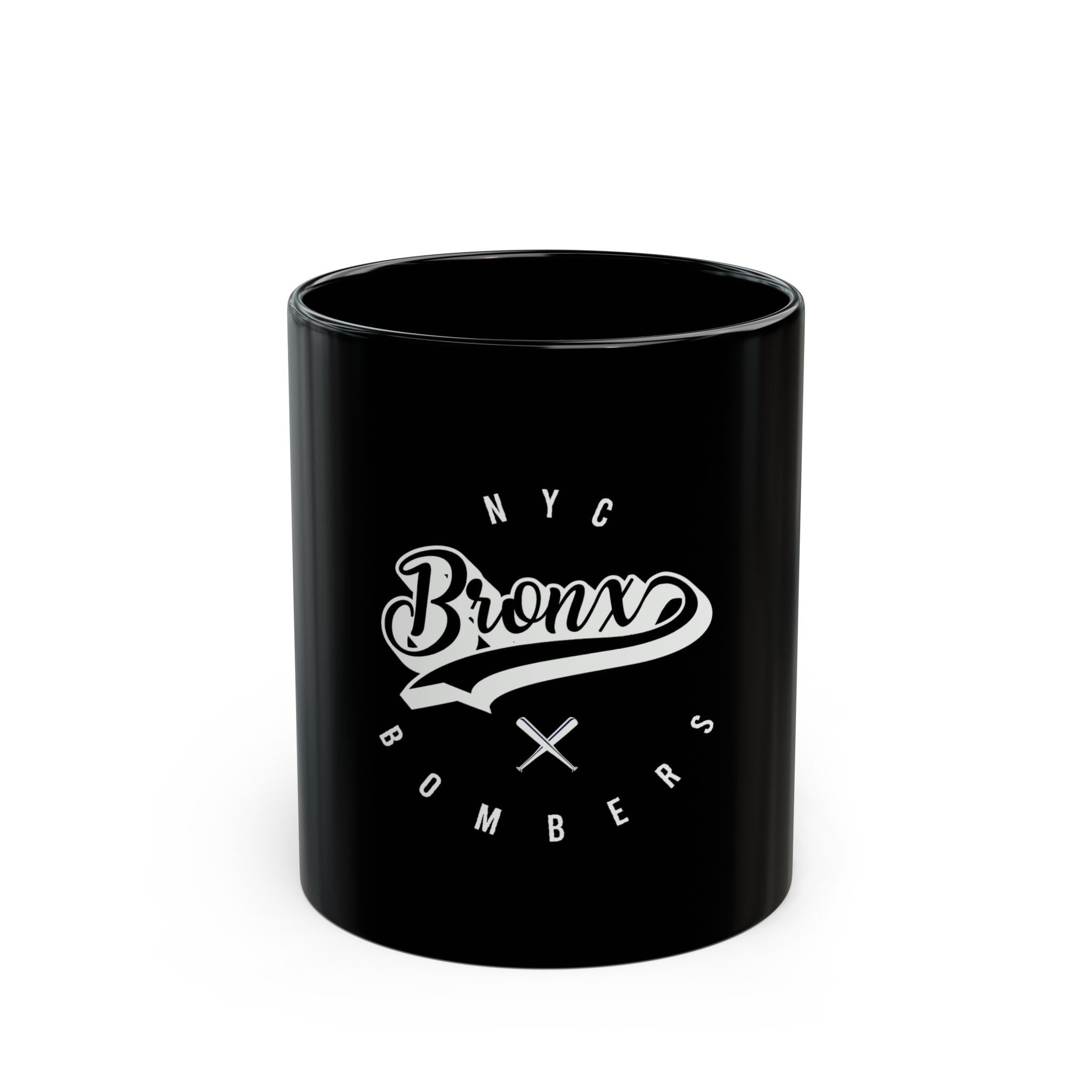 NYC BRONX Logo Retro Black Mug (11oz, 15oz)