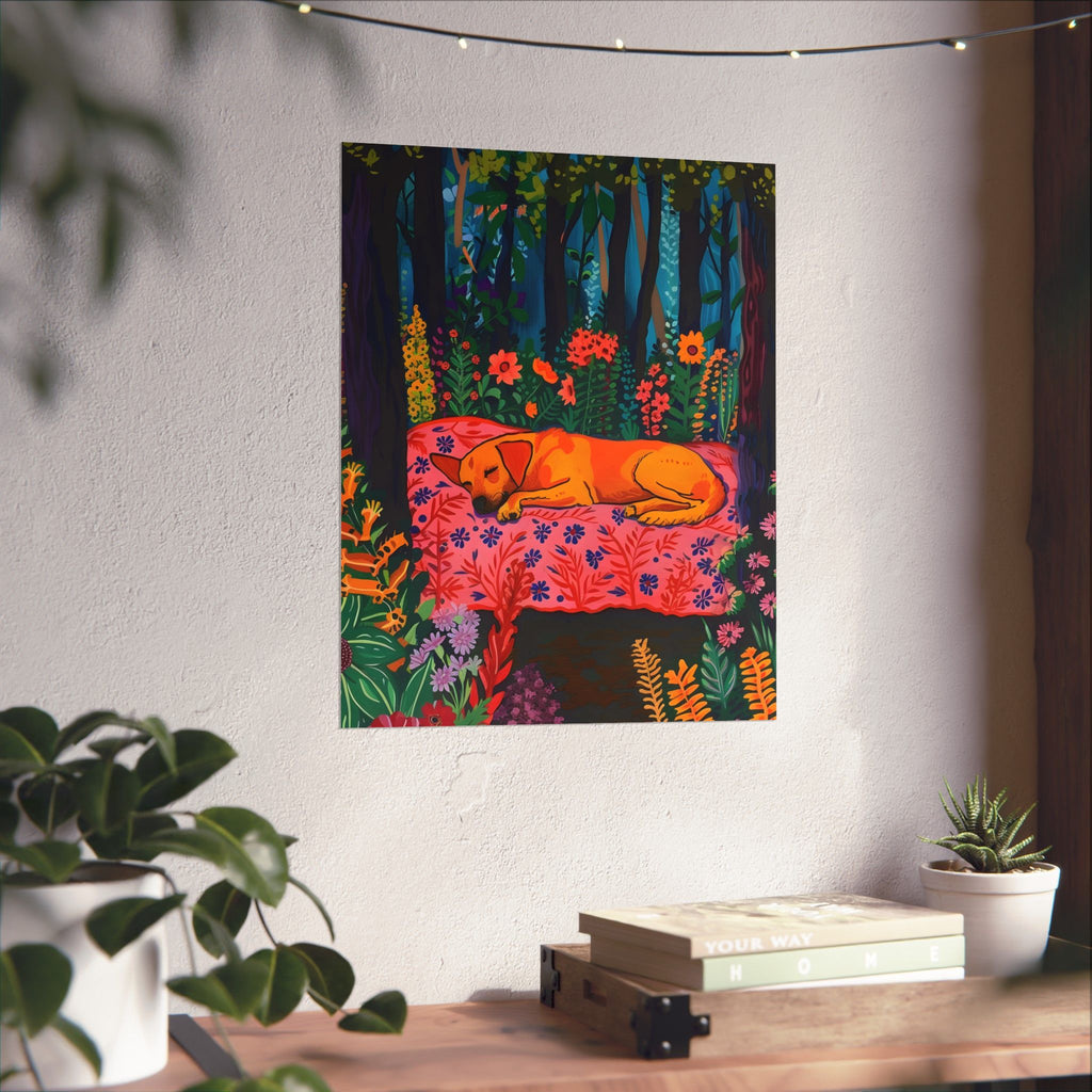 Dreaming in the Enchanted Forest Matte Vertical Poster — Wall Art