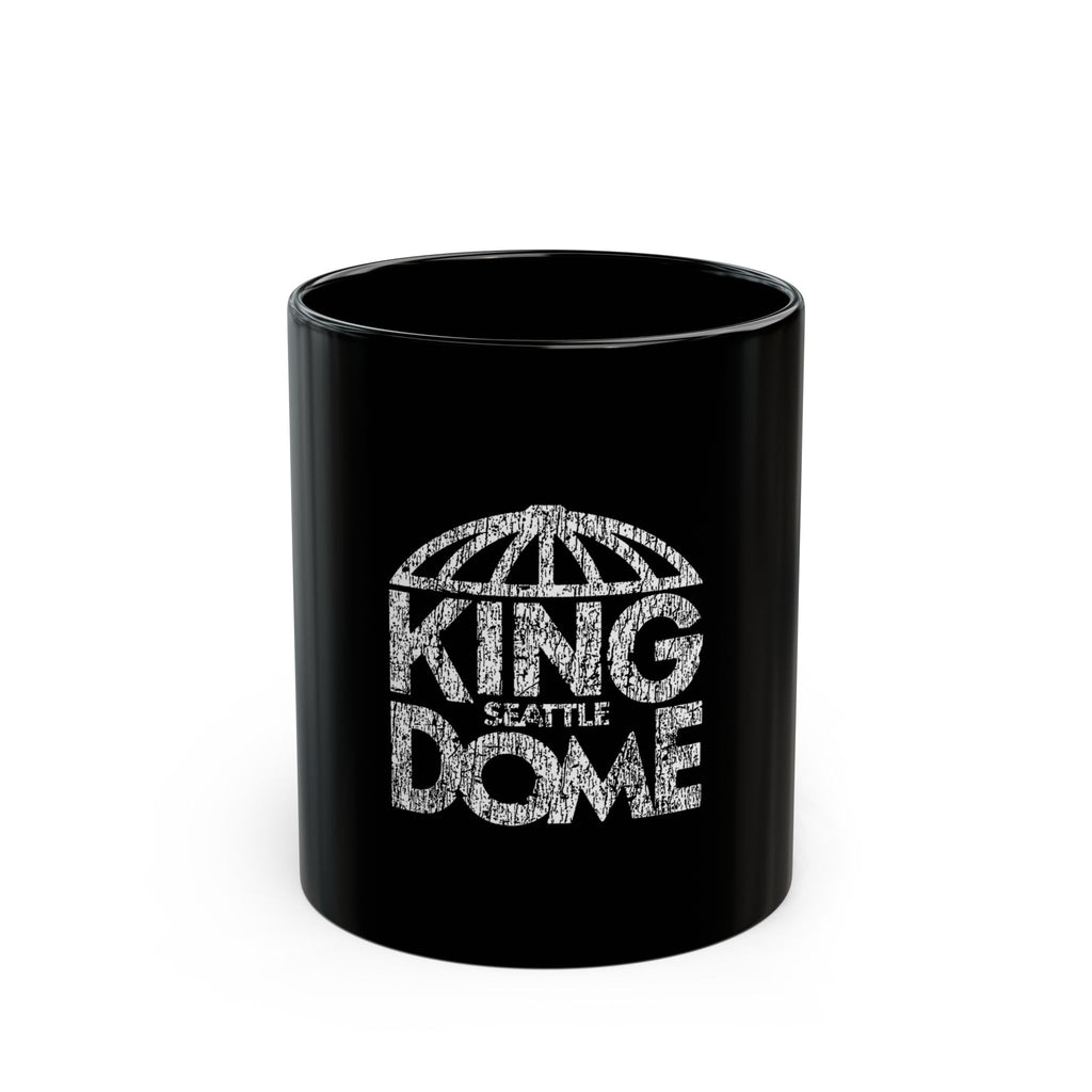 King Dome Stadium Retro Logo Retro Black Mug (11oz, 15oz)