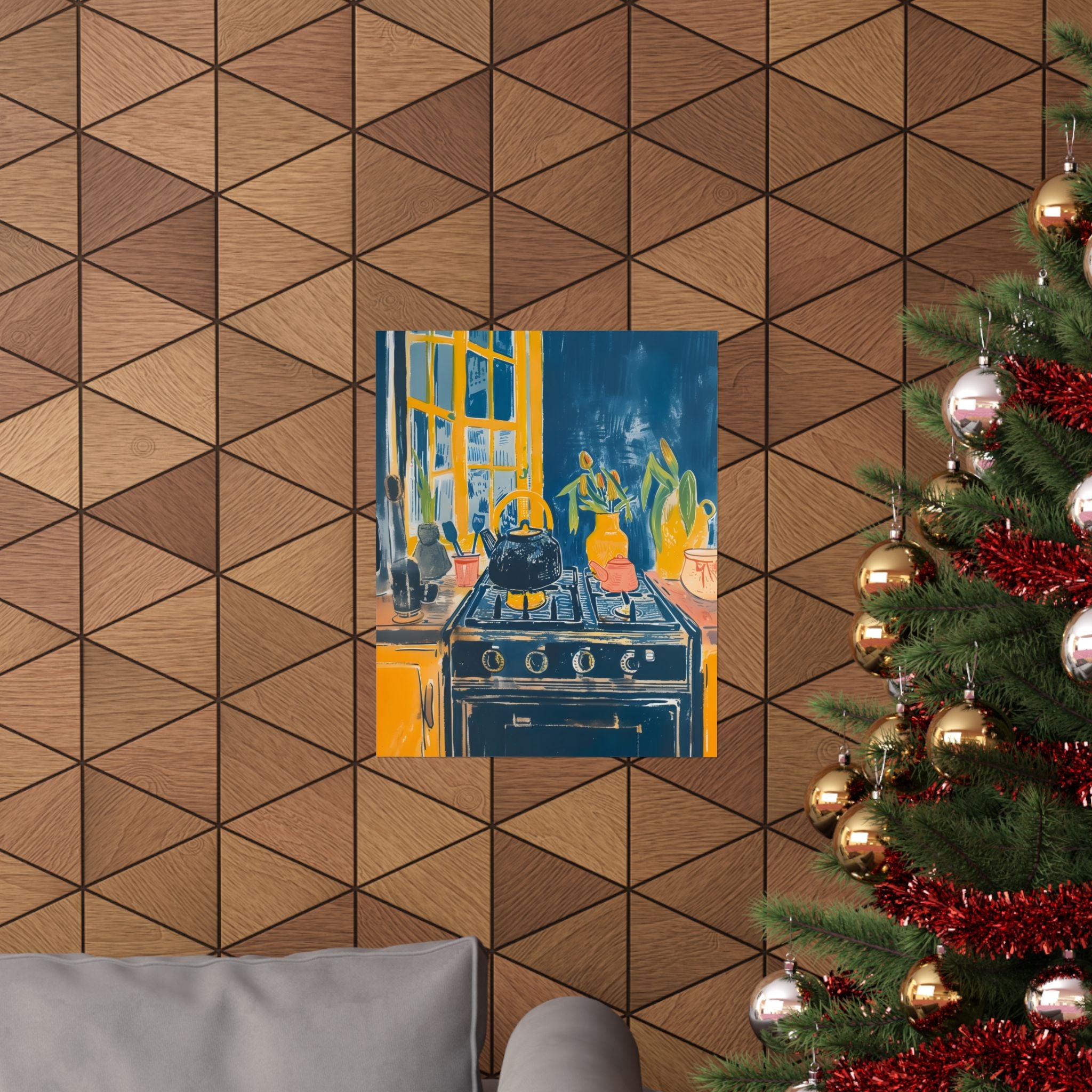 Morning in the Kitchen Matte Vertical Poster — Wall Art