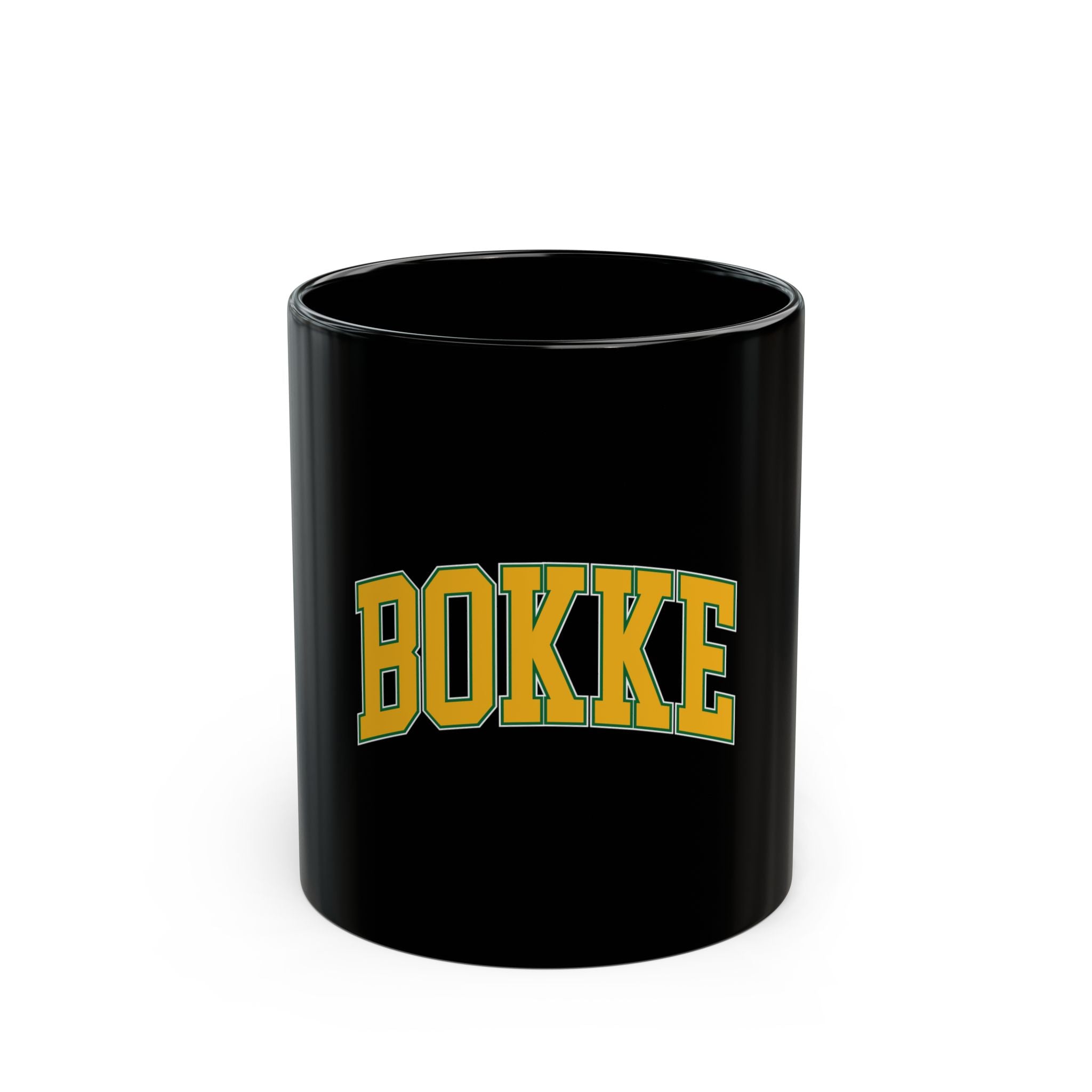 Bokke Logo Retro Black Mug (11oz, 15oz)