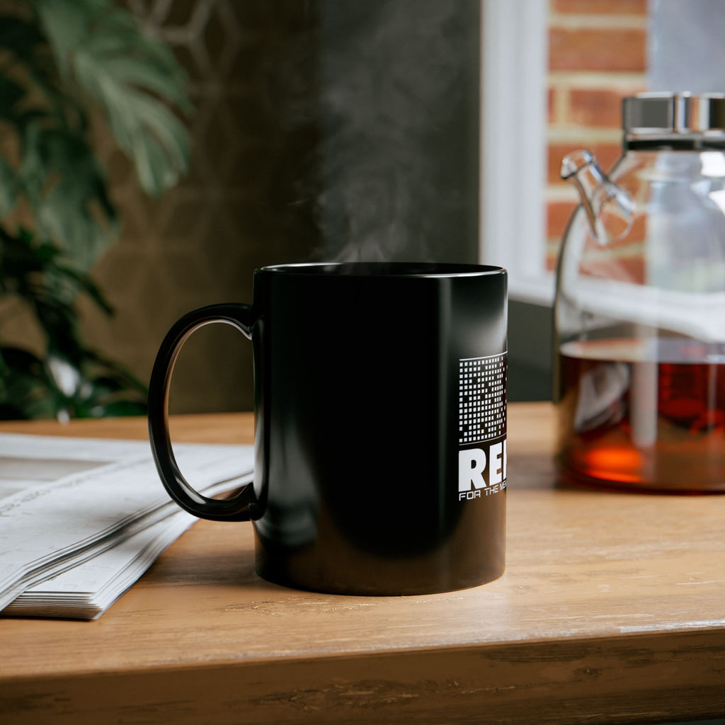 Rekall Retro Logo Black Mug (11oz, 15oz)
