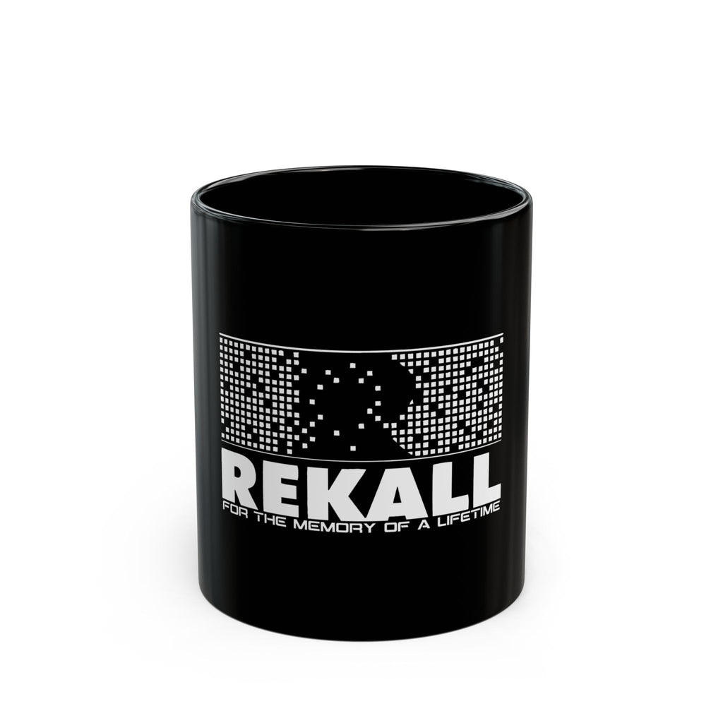 Rekall Retro Logo Black Mug (11oz, 15oz)