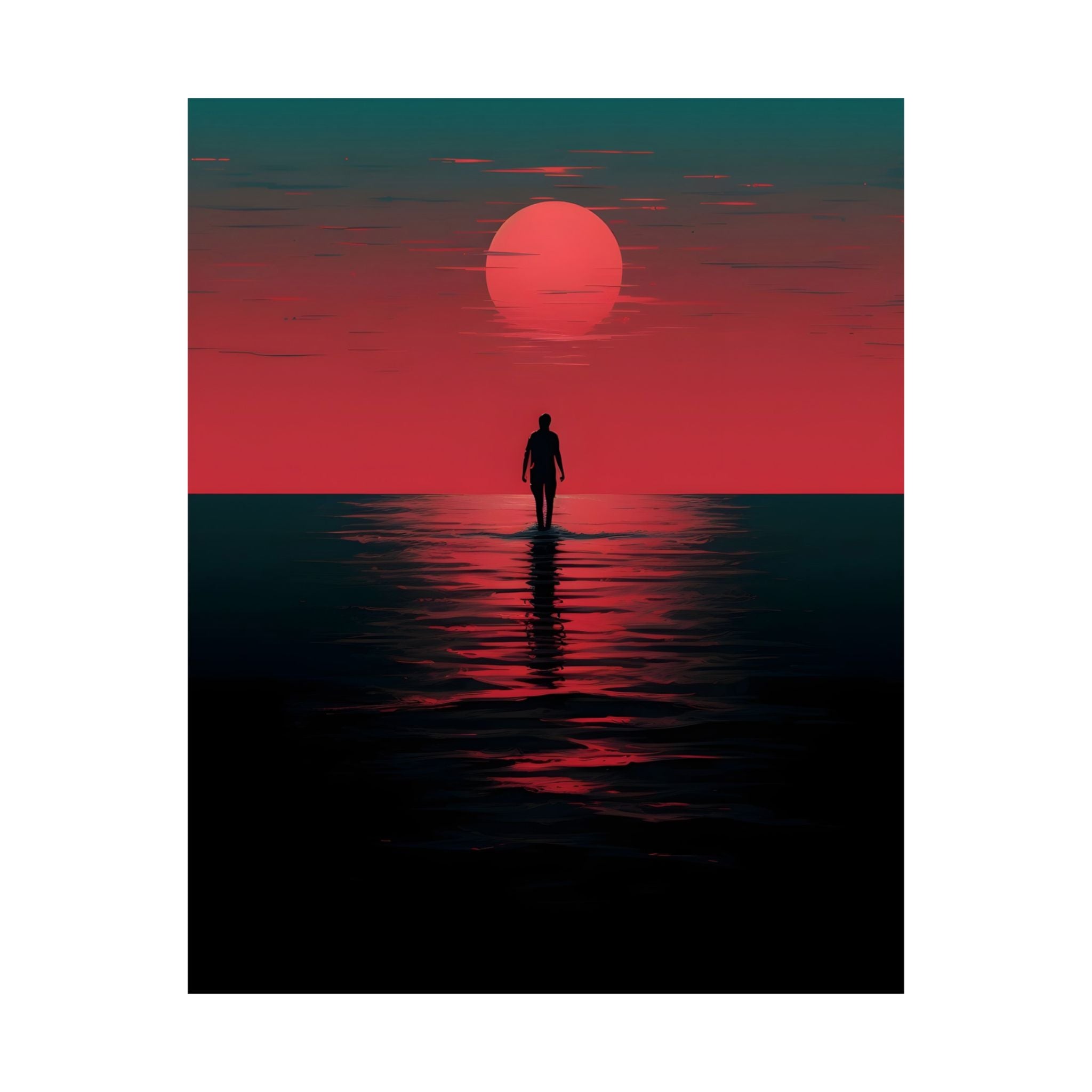 A Walk Through the End of the Day Matte Vertical Poster — Wall Art