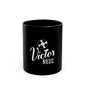 Victor Music Logo  Black Mug (11oz, 15oz)