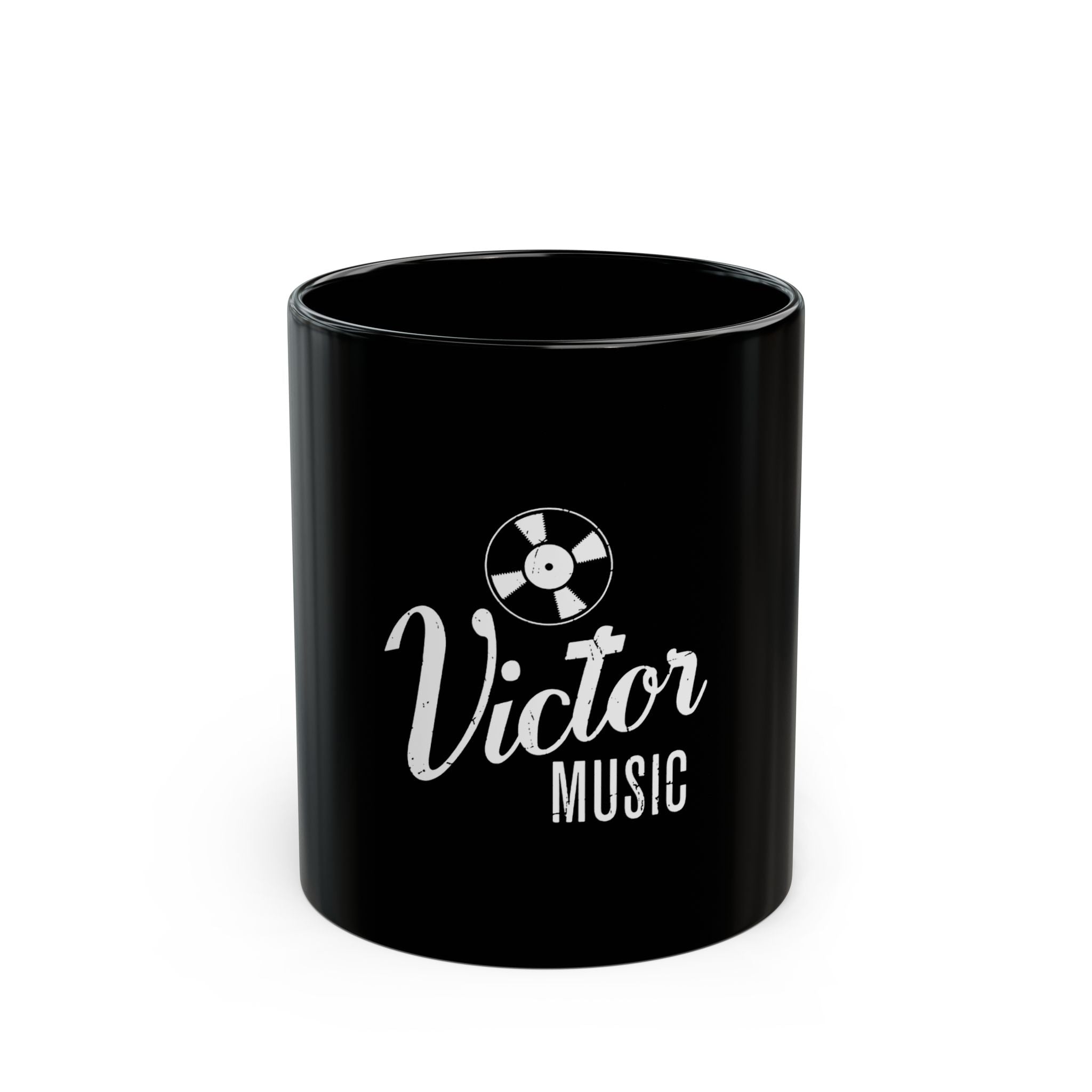 Victor Music Logo  Black Mug (11oz, 15oz)