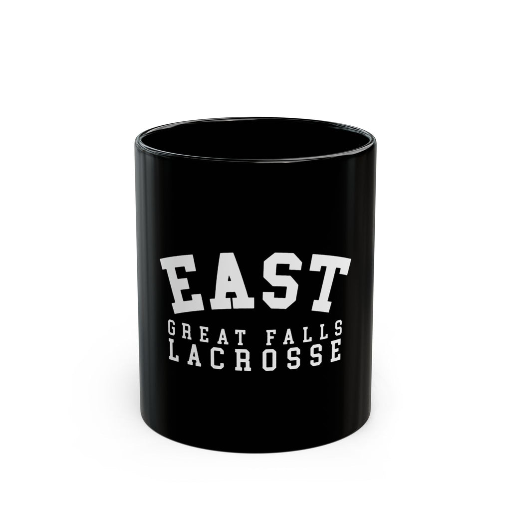 East Great Falls Lacrose Logo Retro Black Mug (11oz, 15oz)