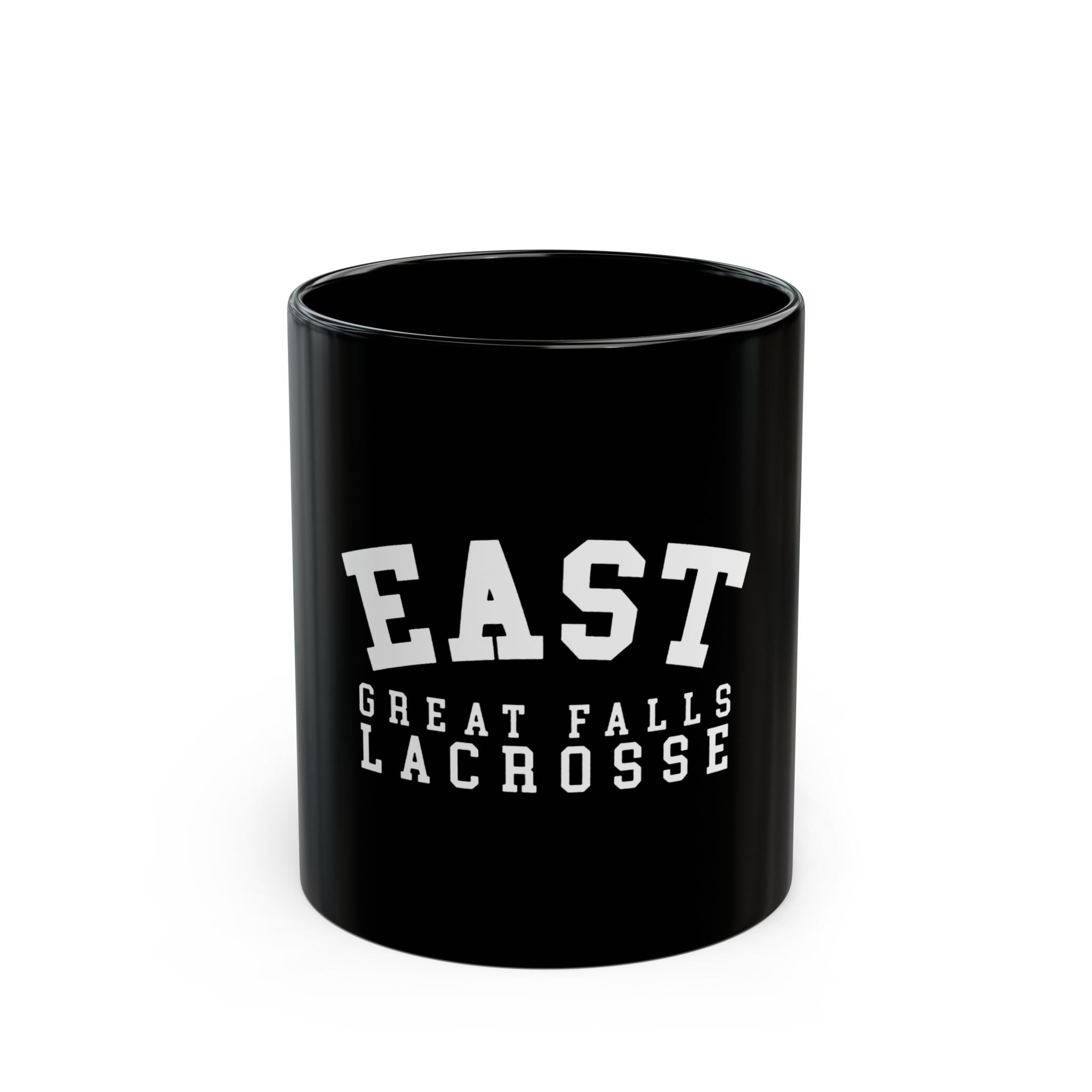 East Great Falls Lacrose Logo Retro Black Mug (11oz, 15oz)
