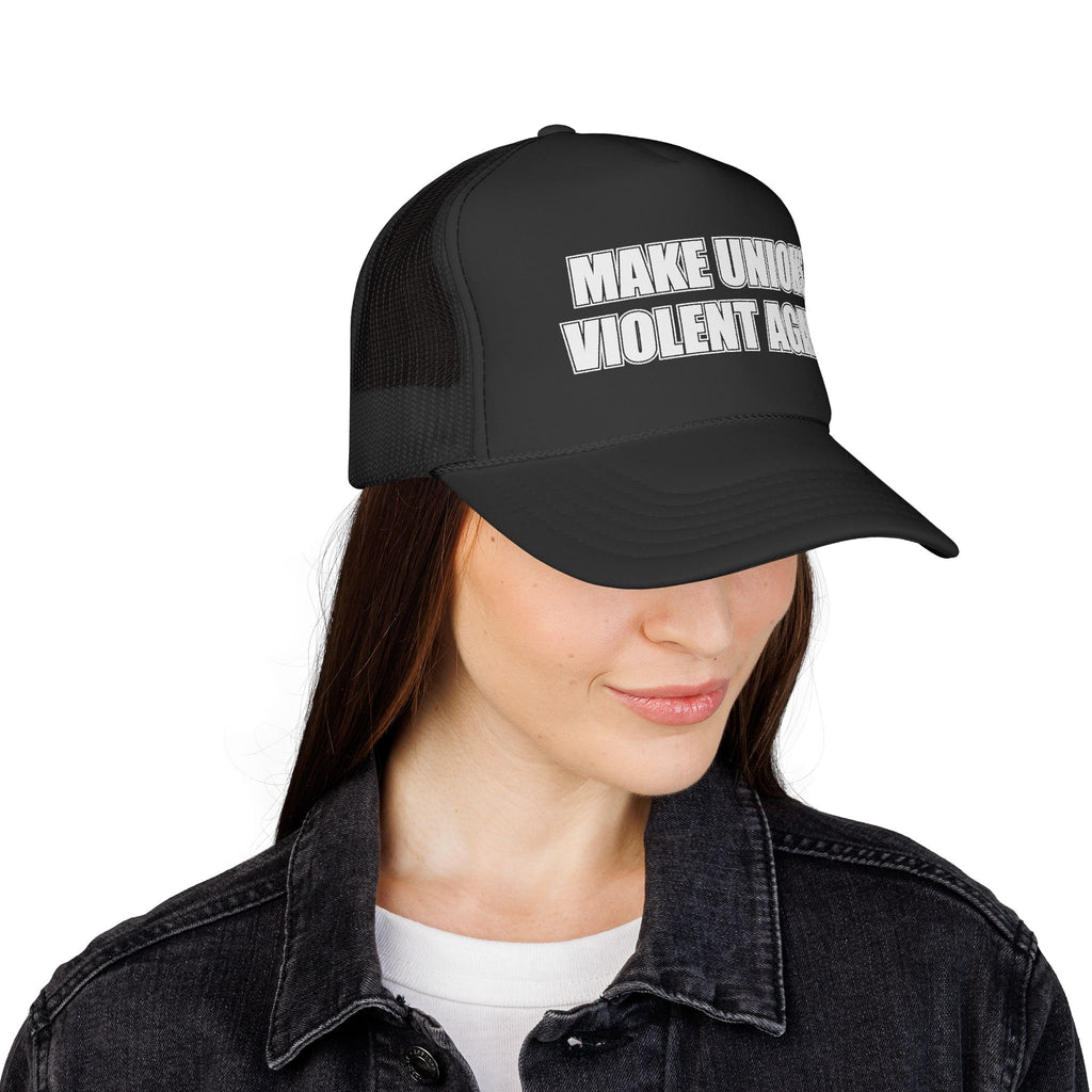 Make Unions Violent Again Retro Cap Logo – Vintage Arch Logo Mesh Hat