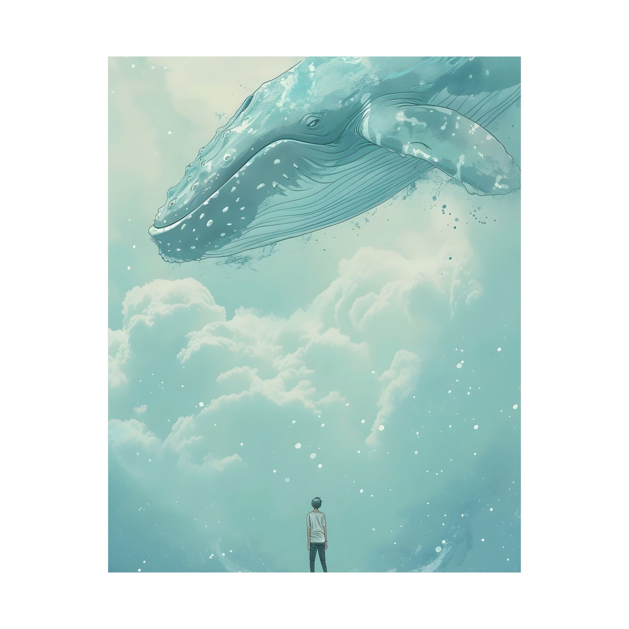 Where the Clouds Whisper Giants Matte Vertical Poster — Style Wall Art