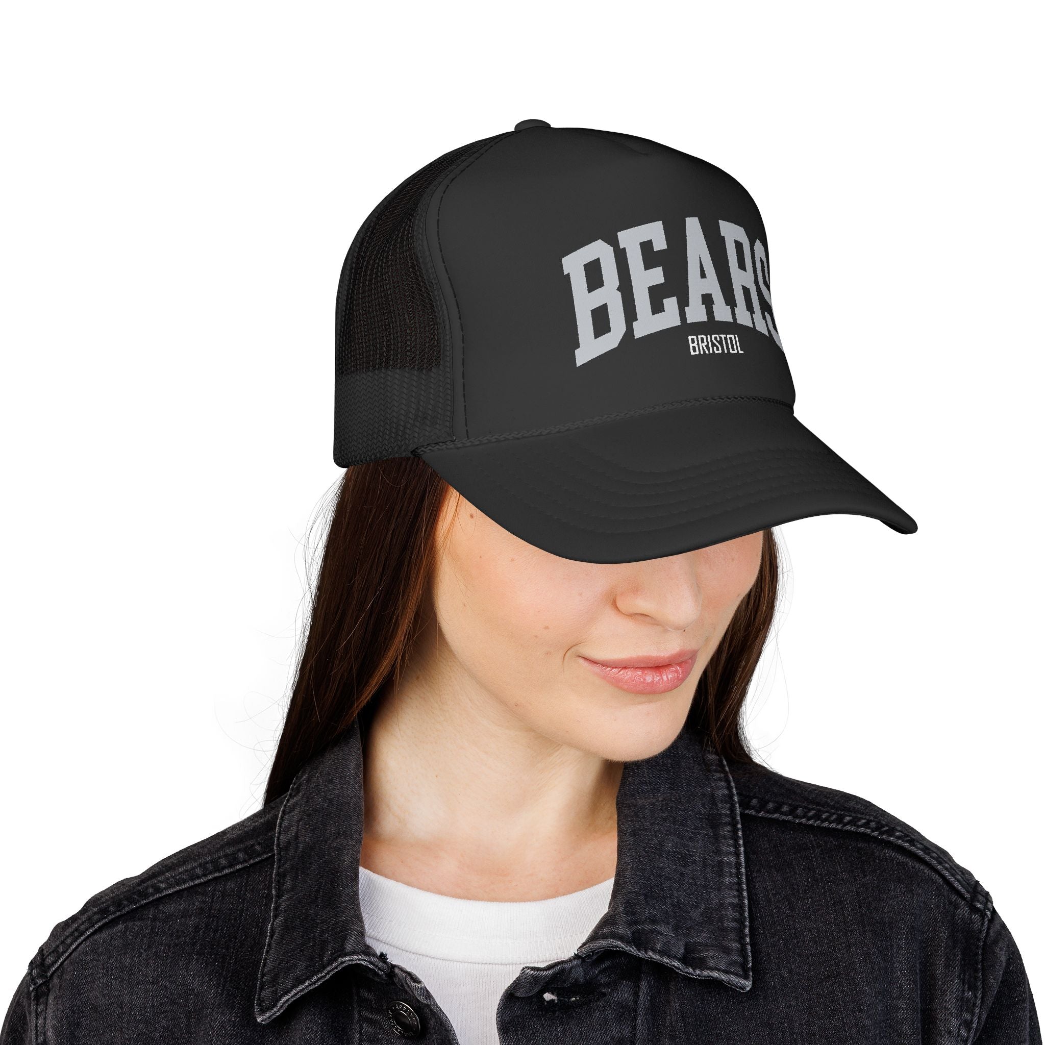 Bears Bristol Football Cap Logo – Vintage Arch Logo Mesh Hat