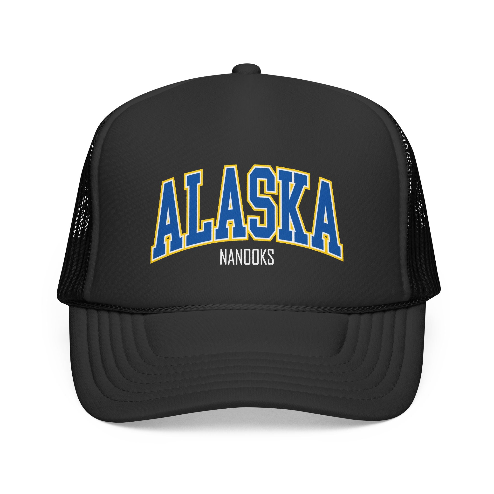 Alaska Nanooks Football Cap Logo – Vintage Arch Logo Mesh Hat