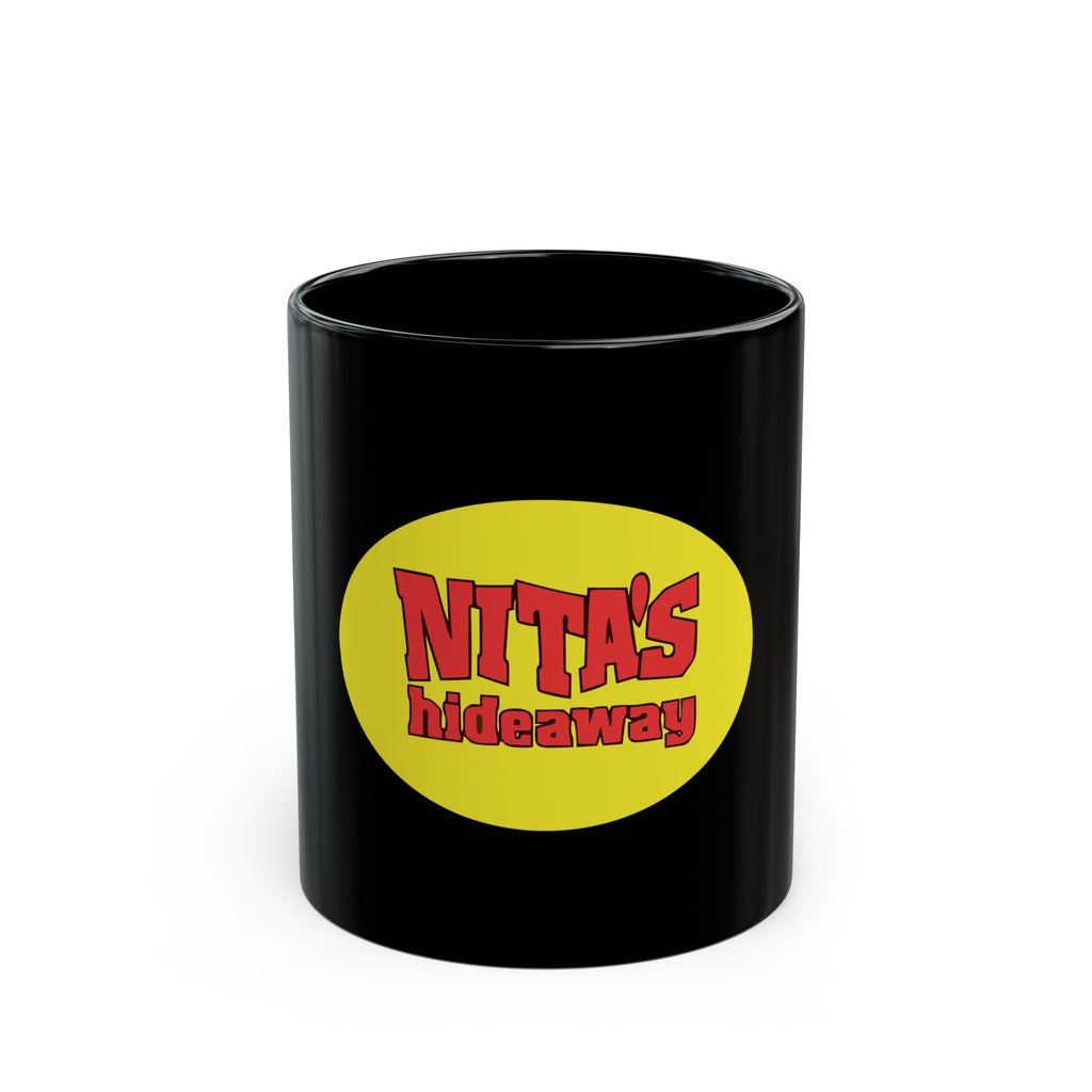 Nitas Hideaway Retro Logo  Black Mug (11oz, 15oz)