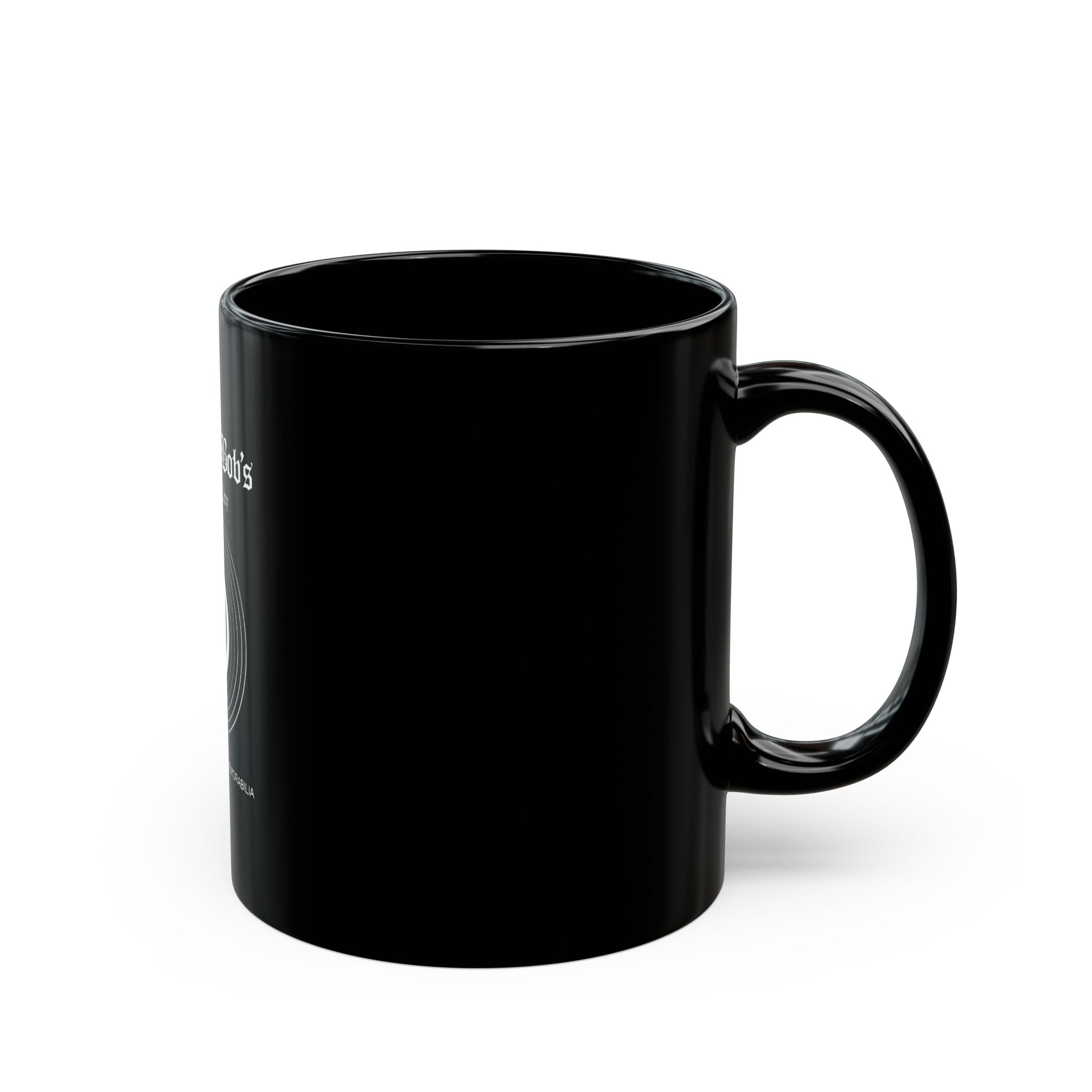 Bleecker Bobs Record Logo Retro Black Mug (11oz, 15oz)