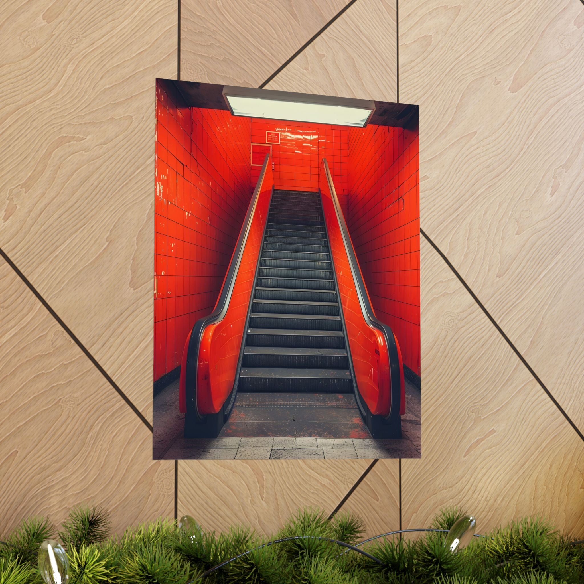 Black Red Imagination Matte Vertical Poster — Vintage 70s Style Wall Art