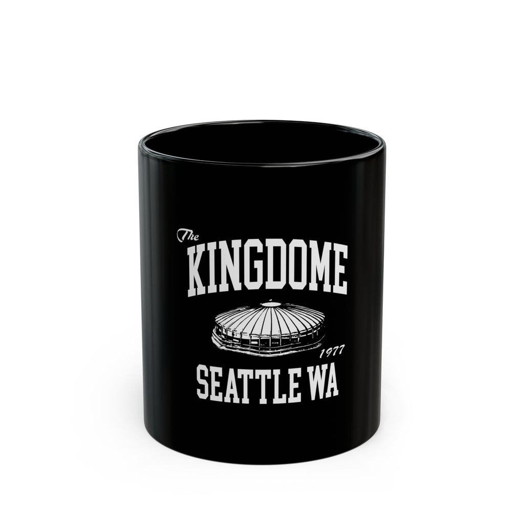 Kingdome Seattle WA Stadium Logo Retro Black Mug (11oz, 15oz)