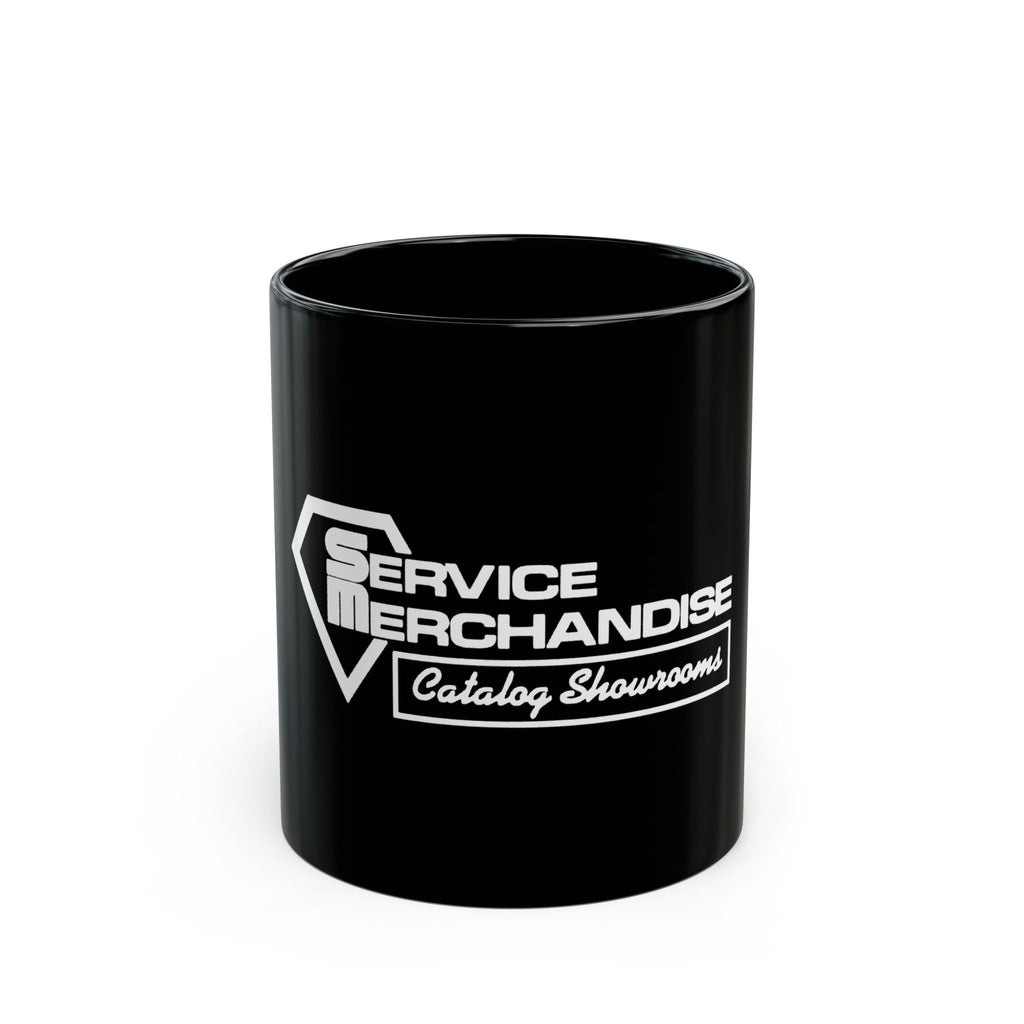 Service Merchandise Logo Retro Black Mug (11oz, 15oz)