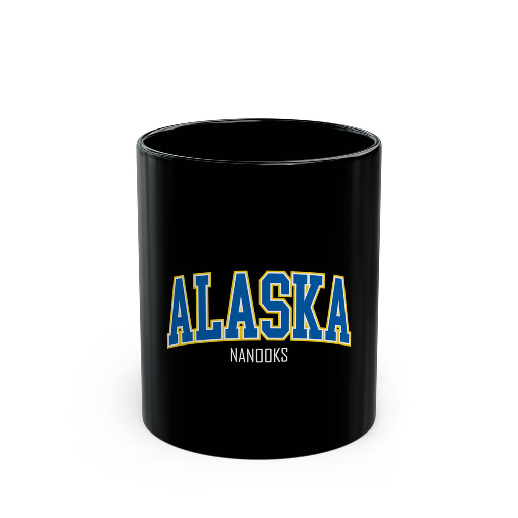 Alaska Nanooks Club Logo Retro Black Mug (11oz, 15oz)