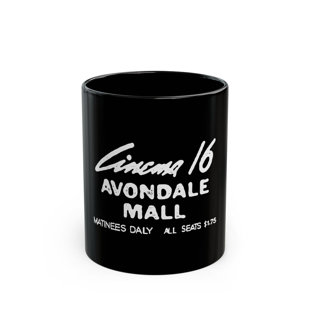 Cinema 16 Avondale Mall Logo Retro Black Mug (11oz, 15oz)