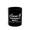 Cinema 16 Avondale Mall Logo Retro Black Mug (11oz, 15oz)
