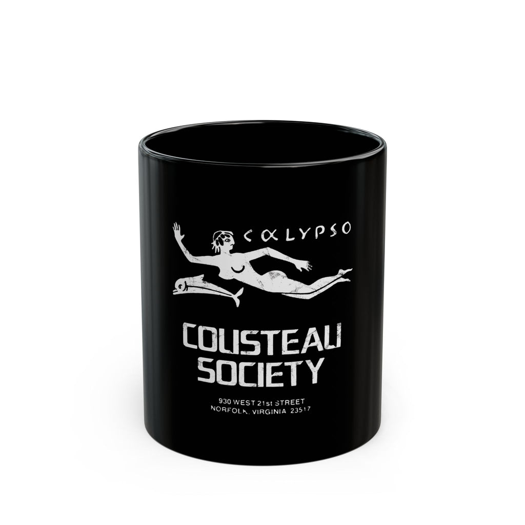 Cousteau Society Retro Logo Black Mug (11oz, 15oz)