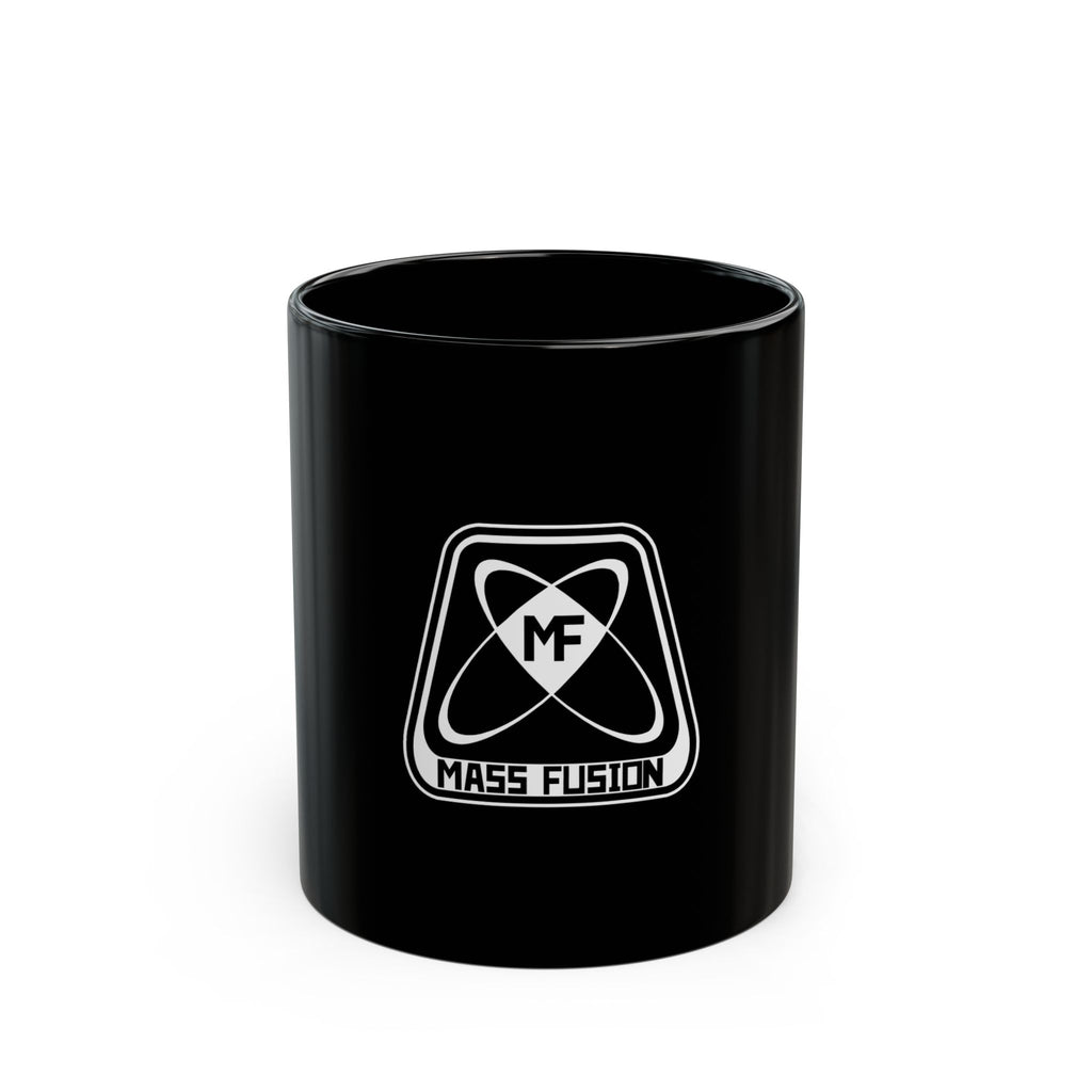 Mass Fusion Logo Retro Black Mug (11oz, 15oz)