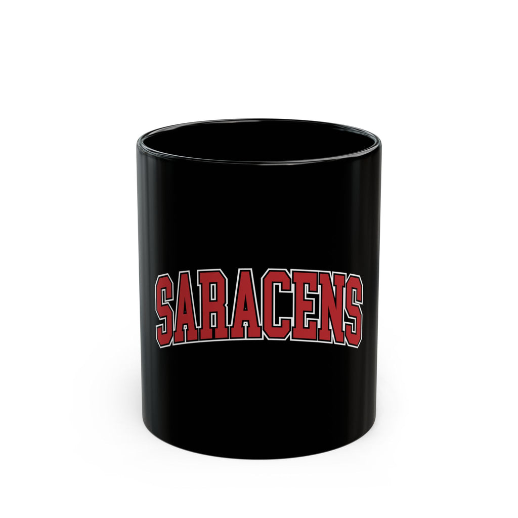 Saracens Retro Logo Retro Black Mug (11oz, 15oz)