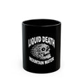 Liquid Death Mountain Water Logo Retro Black Mug (11oz, 15oz)