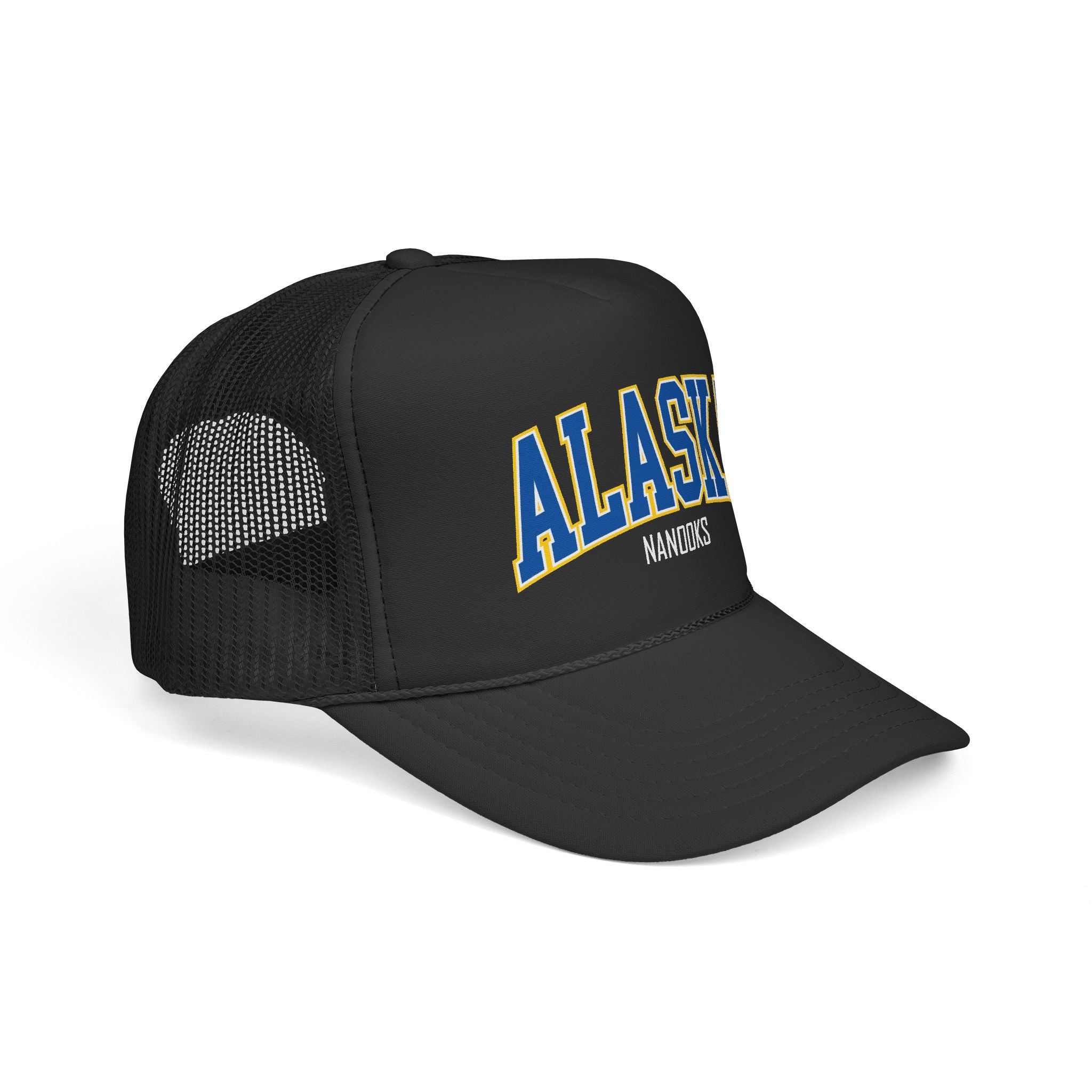 Alaska Nanooks Football Cap Logo – Vintage Arch Logo Mesh Hat